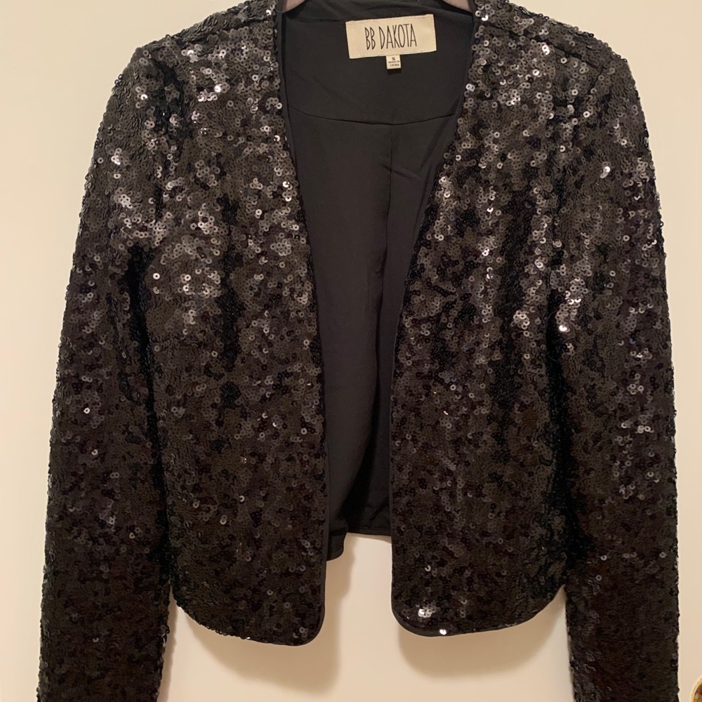 BB Dakota Black Sequin Blazer